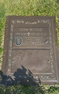 Restoration of slant monument, California, autumn, 2025 - Before