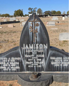 Granite headstone cleaning result for Barbara J., New York - Before