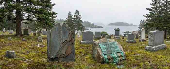 Professional headstone cleaning service in Maine cemetery