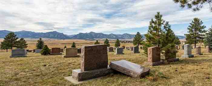 Professional headstone cleaning service in Montana cemetery