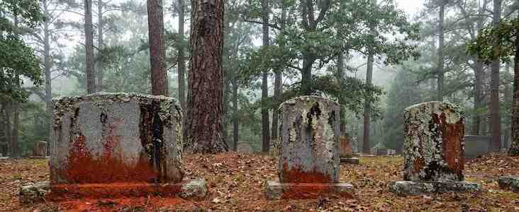 Professional headstone cleaning service in North Carolina cemetery