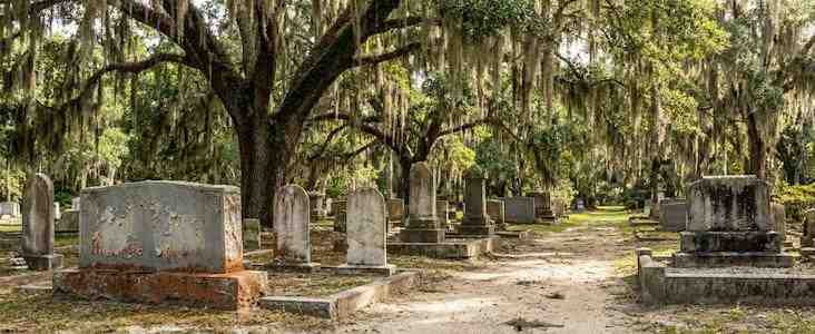 Professional headstone cleaning service in South Carolina cemetery