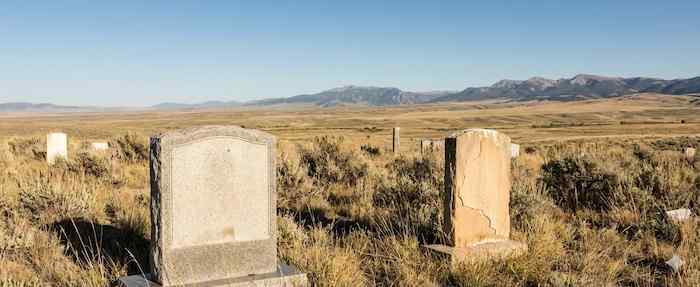 Professional headstone cleaning service in Wyoming cemetery