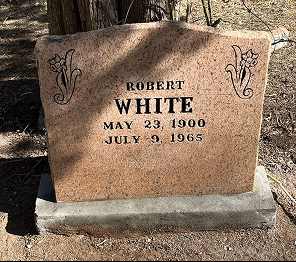 Crisp, legible restored inscriptions on Robert White's granite headstone