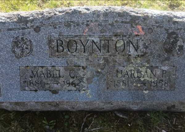 Weathered and uncleaned condition of granite slant monument in Vermont before professional cleaning