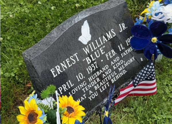 Fully restored and deep-cleaned condition of two upright tombstones in Pennsylvania after Tending service